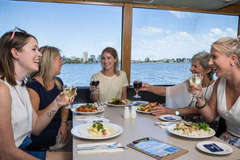 Delicious lunch cruise on the Swan River is an ideal way to enjoy with friends or for a birthday