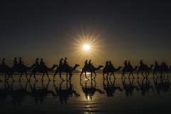 Stunning sunsets in Broome enjoyed best by booking a 1 hour Sunset Camel Ride with Sightseeing Pass Australia
