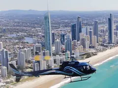 The Sea World & Broadwater Scenic Helicopter Flight.  Book your scenic flight early to avoid the crowds.  Visit Sightseeing Pass Australia for times and prices.