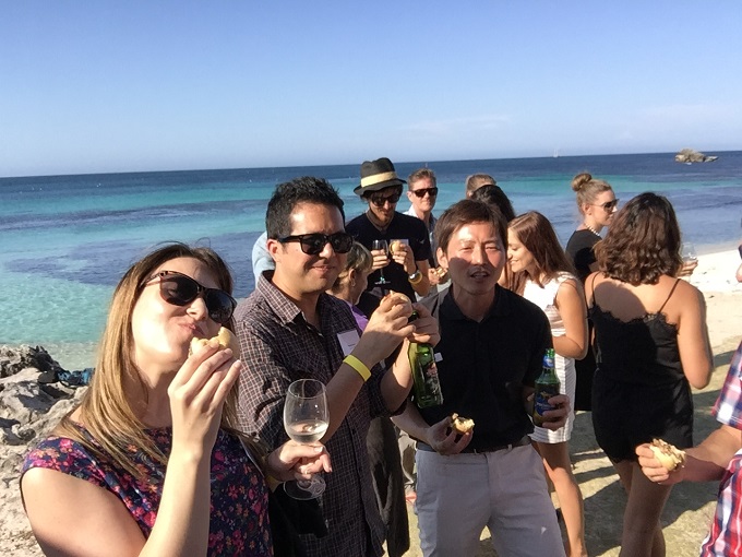 Great bunch of people enjoying Rottnest Island with Chad