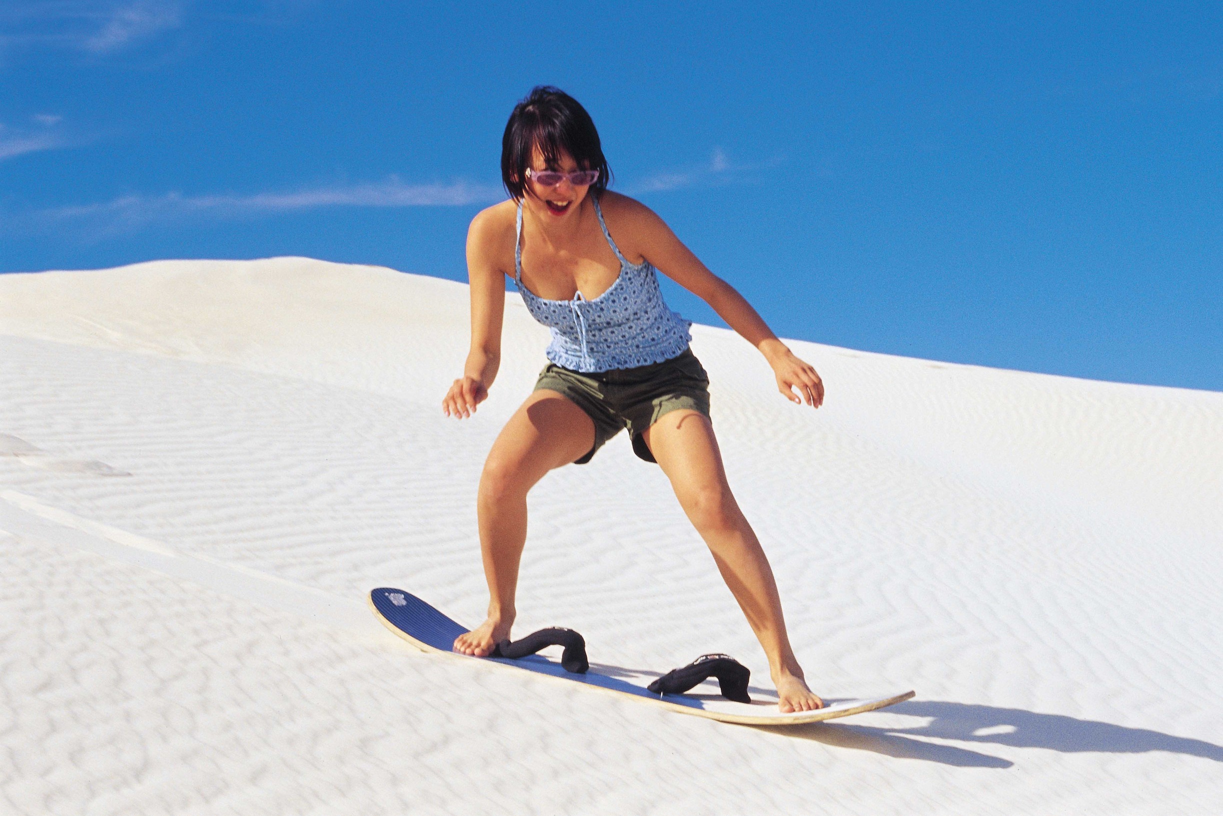 Sandboarding at Lancelin, Western Australia